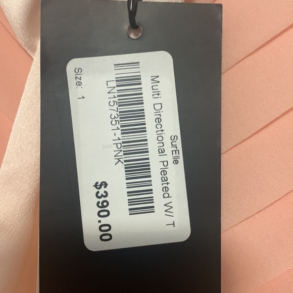 Lanu pink elegant pleated midi dress size 2 - Picture 7 of 7